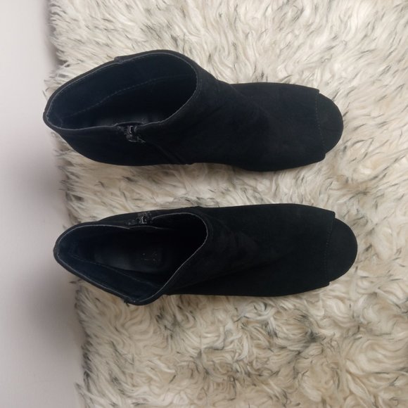QUPID ALEXANDER WANG STYLE BLACK SUEDE ANKLE BOOTS - Picture 7 of 11
